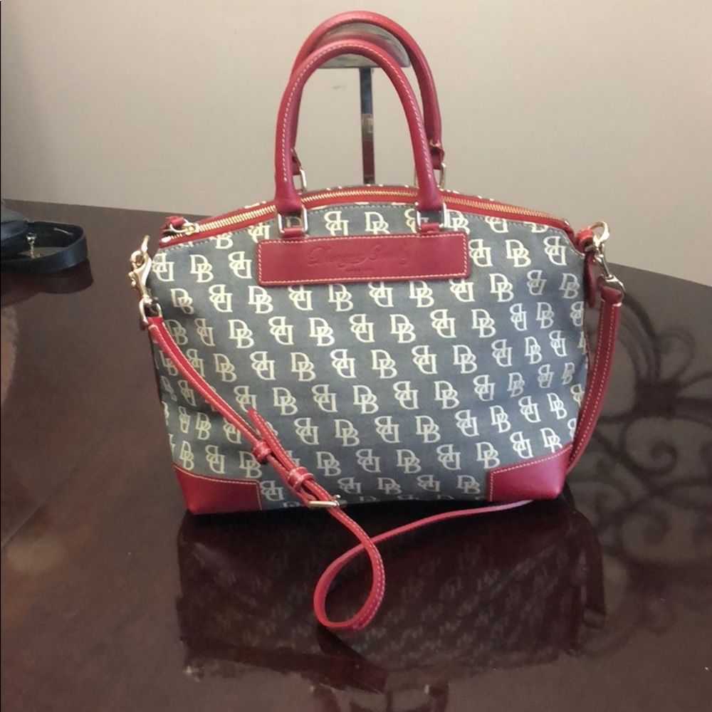 Vintage Dooney & Bourke Signature Leather Trim Bag - Picture 2 of 8